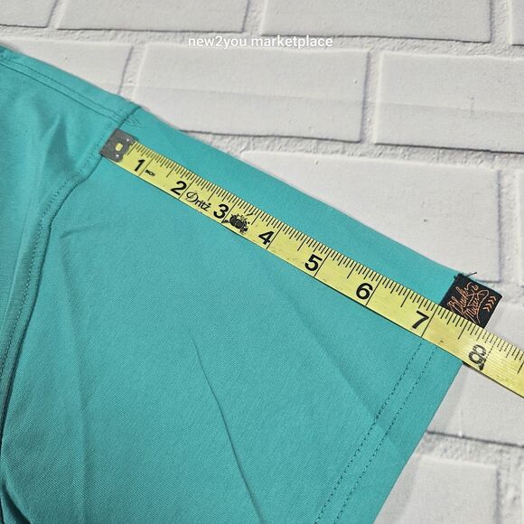 New bleecker & Mercer Mens Short Sleeve BLUE GREEN T Shirt SIZE LARGE - Picture 5 of 9